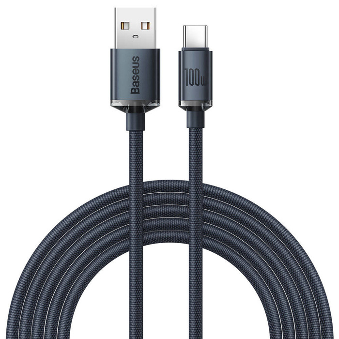 Baseus crystal shine series fast charging data cable USB Type A to USB Type C 100W 2m black (CAJY000501)