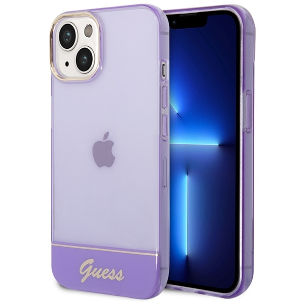 Case GUESS Apple iPhone 14 Plus Translucent Purple Hardcase