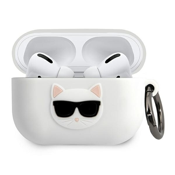 Case KARL LAGERFELD Apple AirPods Pro Silicone Choupette White Case