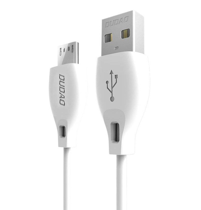 Dudao kabel kabel micro USB 2,4A 1m bílý (L4M 1m bílý)