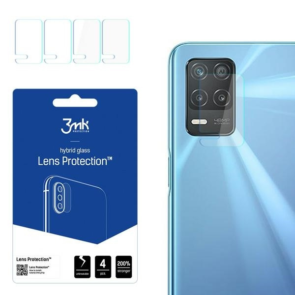 3MK Realme 8 5G Protection de l'objectif verre hybride 4pcs verre