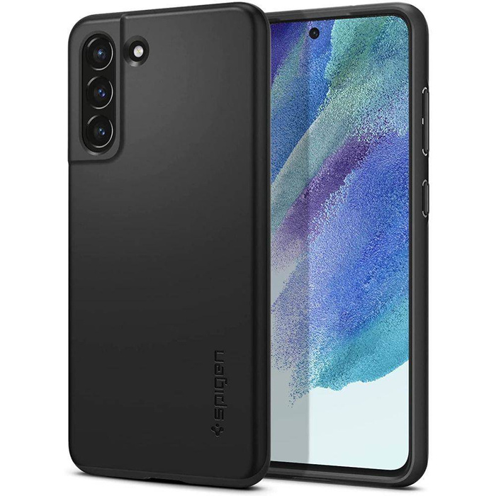 Telefontok SPIGEN Samsung Galaxy S21 FE Thin Fit fekete + Szkło