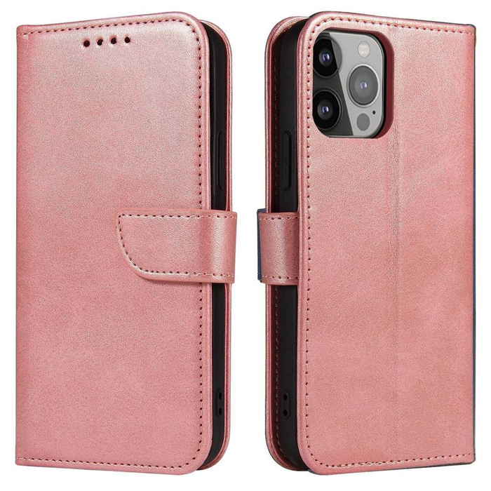 Magnet Case Cover pro Xiaomi Redmi Note 12 5G / Poco X5 5G Cover Flip Wallet Stand Pink