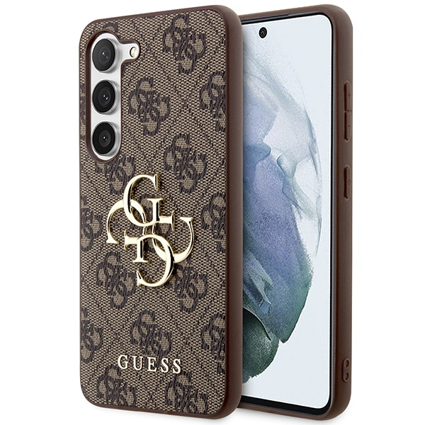 Case Guess GUHCS23S4GMGBR S23 S911 brown/brown hardcase 4G Big Metal Logo Case