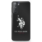 US POLO Samsung Galaxy S21 G991 Glänzend Großes Logo USHCS21STPUHRBK Schwarzes Hülle
