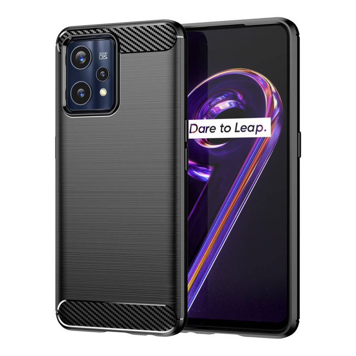 Carbon Case flexible case cover Realme 9 Pro + (9 Pro Plus) black