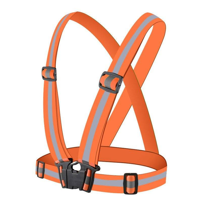 Unisex Adjustable Reflective Safety Harness Vest Orange