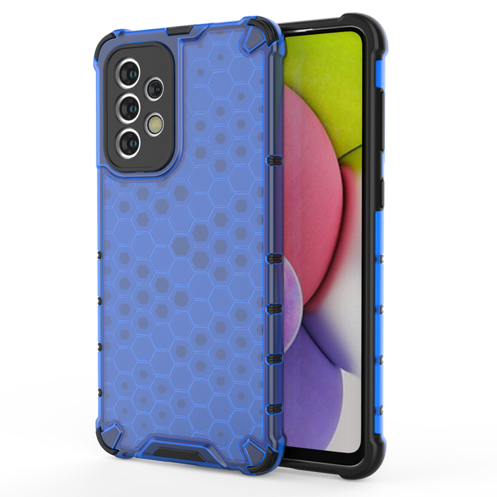 Honeycomb coque housse blindée avec cadre en gel Samsung Galaxy A33 5G bleu