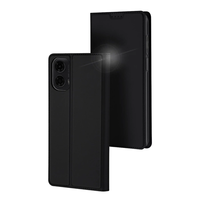 Dux Ducis Skin Pro Hülle mit Klappe und Kartenfach für Motorola Moto G04/G04s/G24/G24 Power – Schwarz