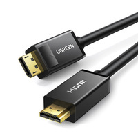 Ugreen Câble DisplayPort vers HDMI unidirectionnel 4K 30Hz 32 AWG 3m Noir (DP101 10203)