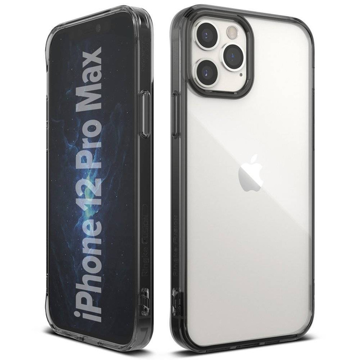 Ringke Fusion TPU Cover mit Gelrahmen für iPhone 12 Pro Max grau (FSAP0057)