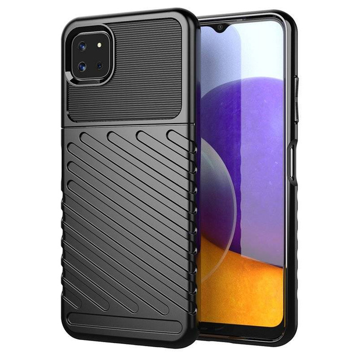 Thunder Case flexible blindé coque couverture Samsung Galaxy A22 5G noir