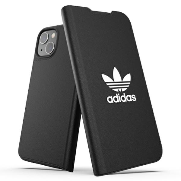 Case ADIDAS Apple iPhone 13 Booklet Basic Black White Case