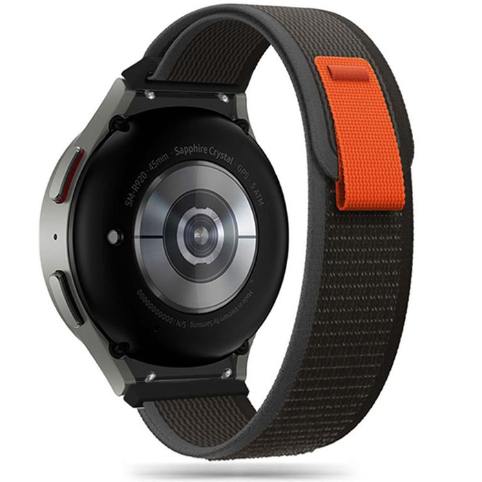 TECH-PROTECT NYLON SAMSUNG Galaxy Watch 4 / 5 / 5 PRO / 6 ČERNÁ/ORANŽOVÁ