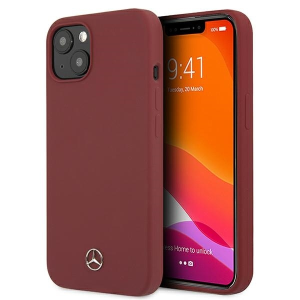 Pouzdro MERCEDES Apple iPhone 13 Silicone Line Red Hardcase