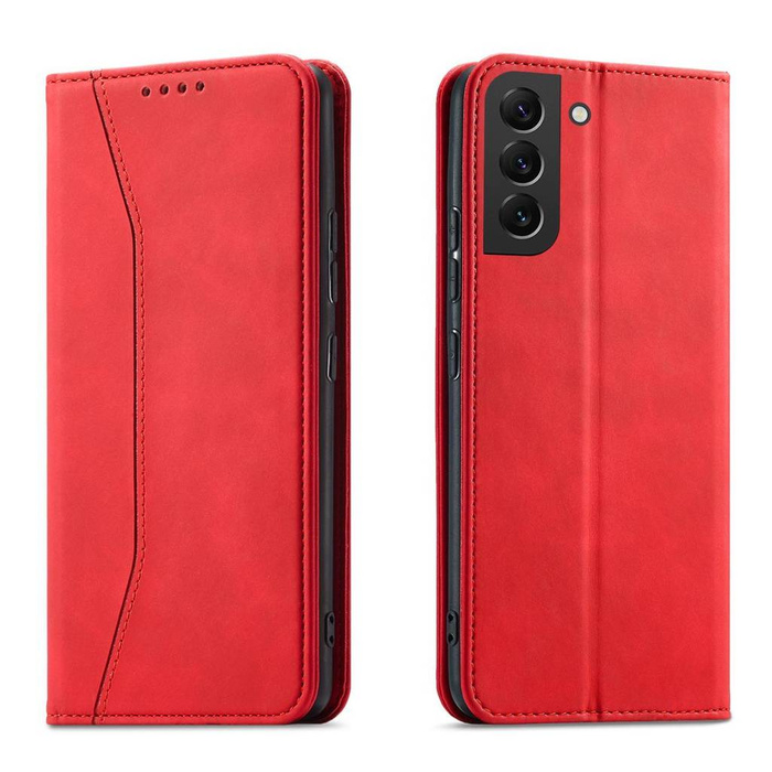 Magnet Fancy Case pro Samsung Galaxy S23 Ultra Cover with Flip Stand Wallet Red