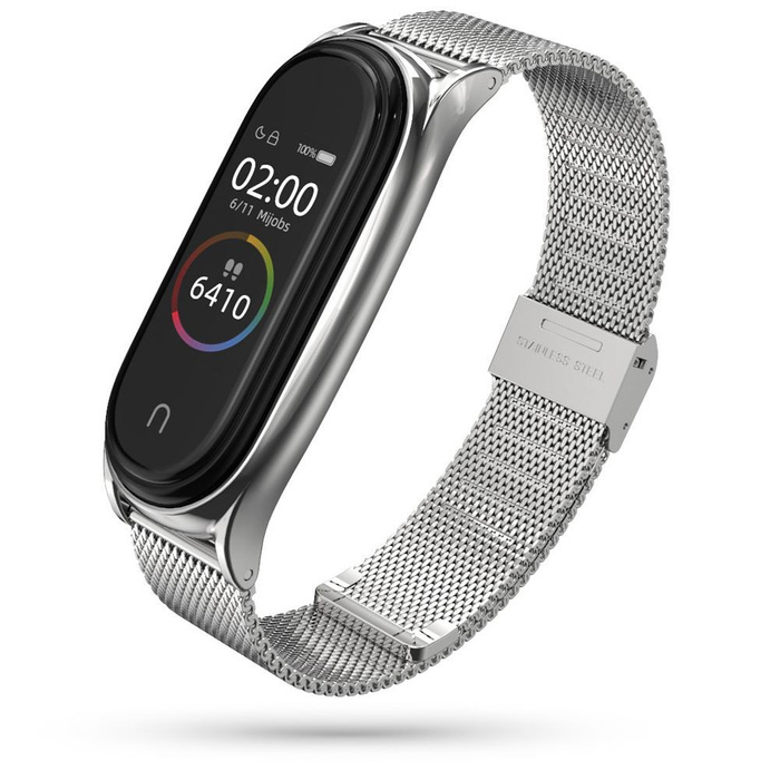 TECH-PROTECT Milaneseband Xiaomi Mi Band 5 Silver Bracelet