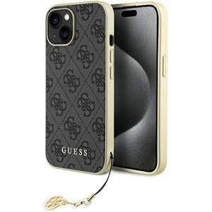 Guess GUHCP15SGF4GGR iPhone 15 6.1" grey/grey hardcase 4G Charms Collection