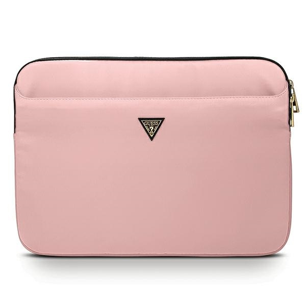 GUESS Laptop 13 Sleeve Nylon háromszög logó táska GUCS13NTMLLP Rózsaszínű