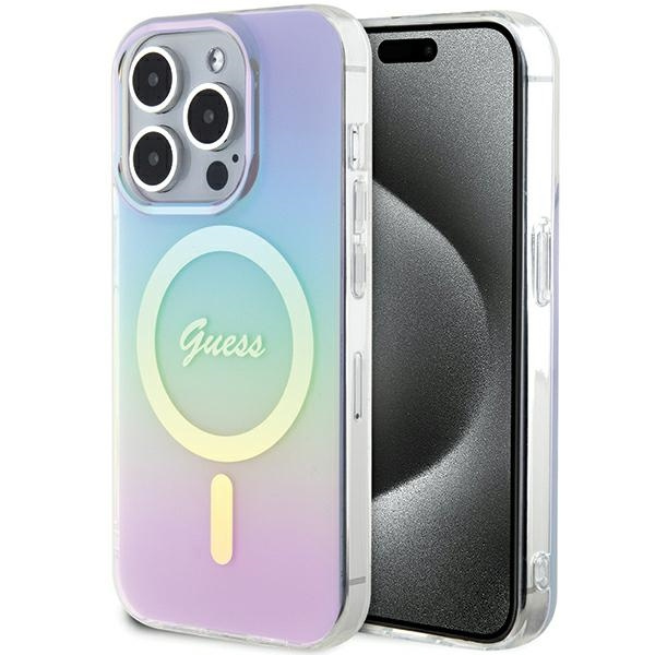 Coque Guess GUHMP15LHITSU iPhone 15 Pro 6.1" violet/pourpre durcase IML Iridescent MagSafe Case