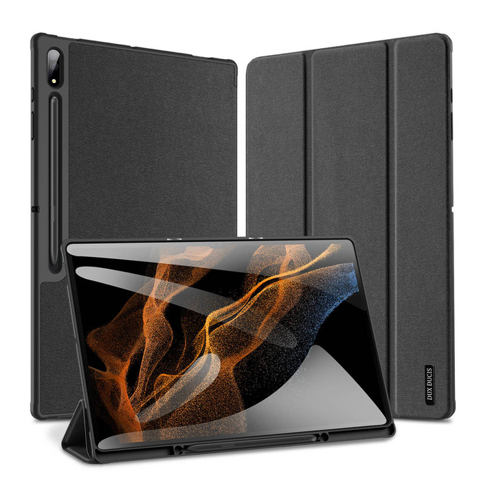 Dux Ducis Domo funda plegable para tablet con función Smart Sleep Samsung Galaxy Tab S8 Ultra soporte negra