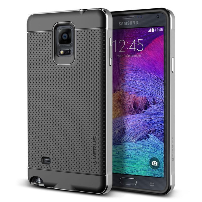  Samsung Galaxy Note 4 VERUS Iron Shield Silver Como Spigen SGP Cover