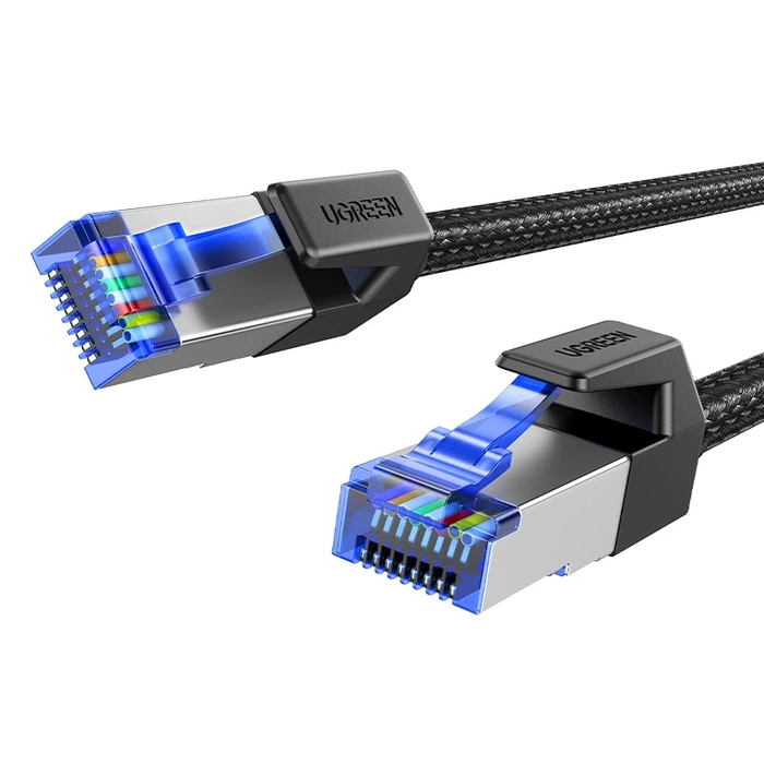 UGREEN NW153 Kabel geflochtenes Netzwerkkabel, Ethernet RJ45, Kat.8, F/FTP, 1,5m (schwarz)