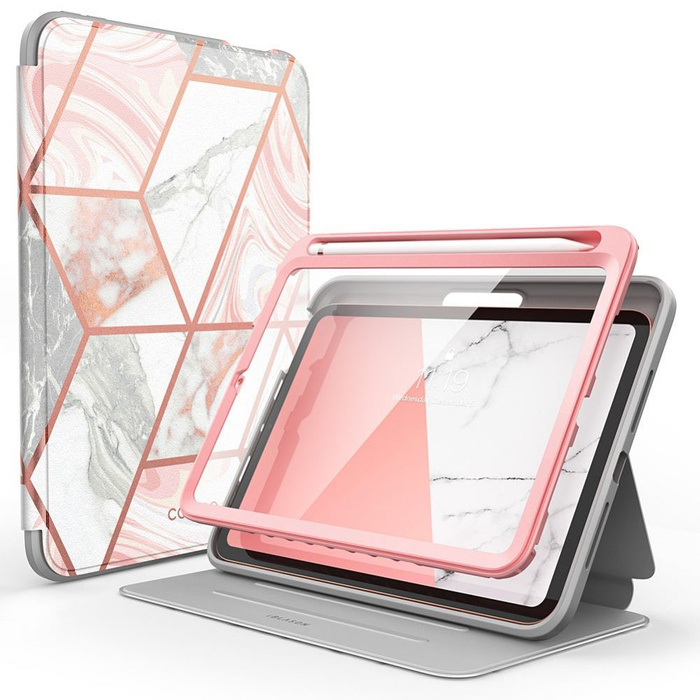 Telefontok Supcase Apple iPad 6 2021 Cosmo márvány rózsaszín Case