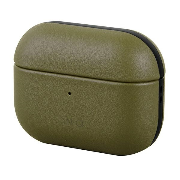 Étui en cuir véritable Uniq Terra AirPods Pro olive / olive