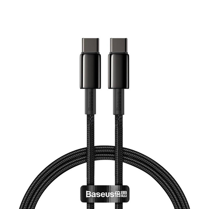 [PO VRÁCENÍ] Baseus USB typu C – kabel USB typu C rychlé nabíjení Napájení Rychlé nabíjení 100 W 5 A 1 m černá (CATWJ-01)