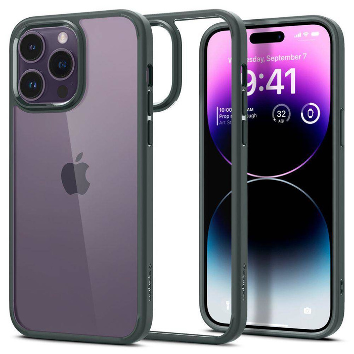 Funda Spigen Ultra Hybrid IPhone 14 PRO MAX VERDE ABISMO