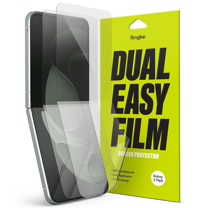 Film protection ecran Ringke Dual Easy 2-PACK GALAXY WITH FLIP 4 / 5 CLEAR