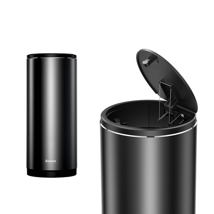 Baseus car mini trash can with lid for car black (CRLJT-01)