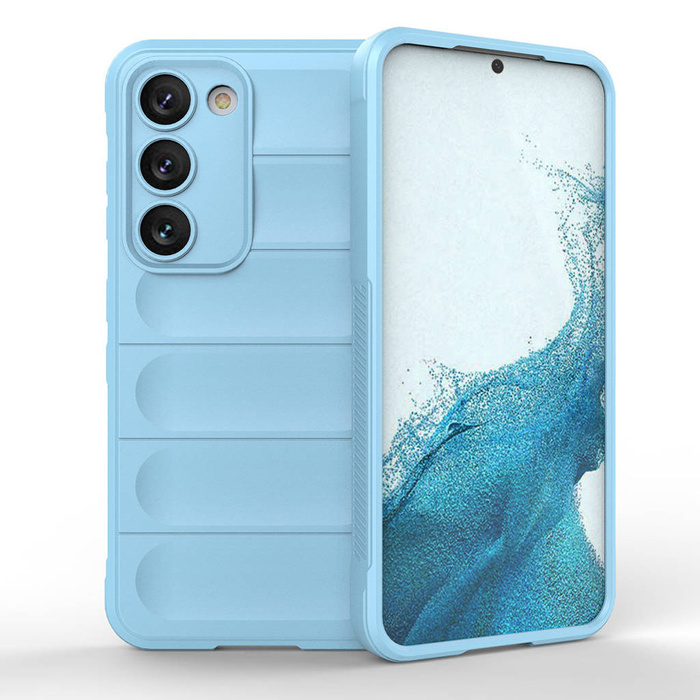 Magic Shield Case pour Samsung Galaxy S23+ coque souple blindée bleu clair