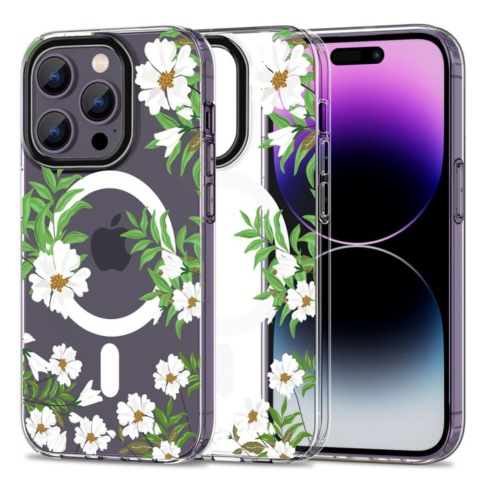 Case Tech-protect Magmood MagSafe iPhone 14 Pro Spring Daisy Case