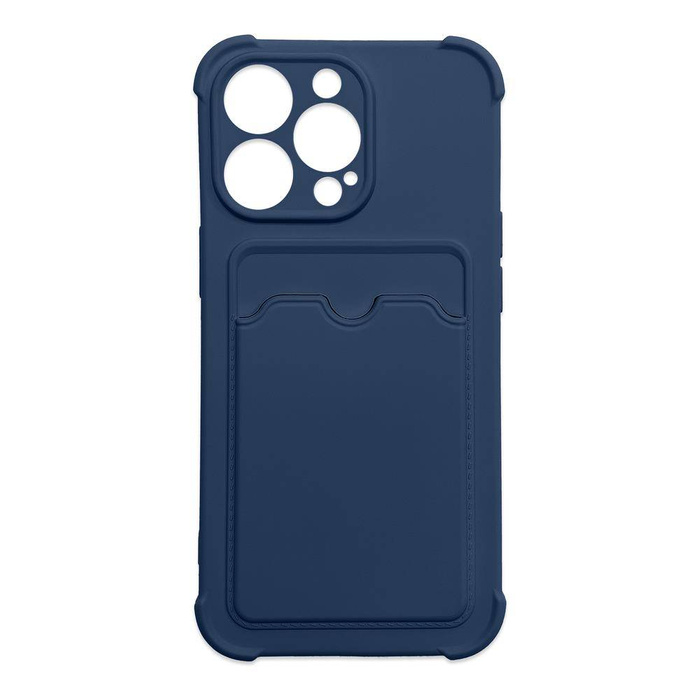 Card Armor Case cover for iPhone 12 Pro Max card wallet Air Bag armored housing navy blue