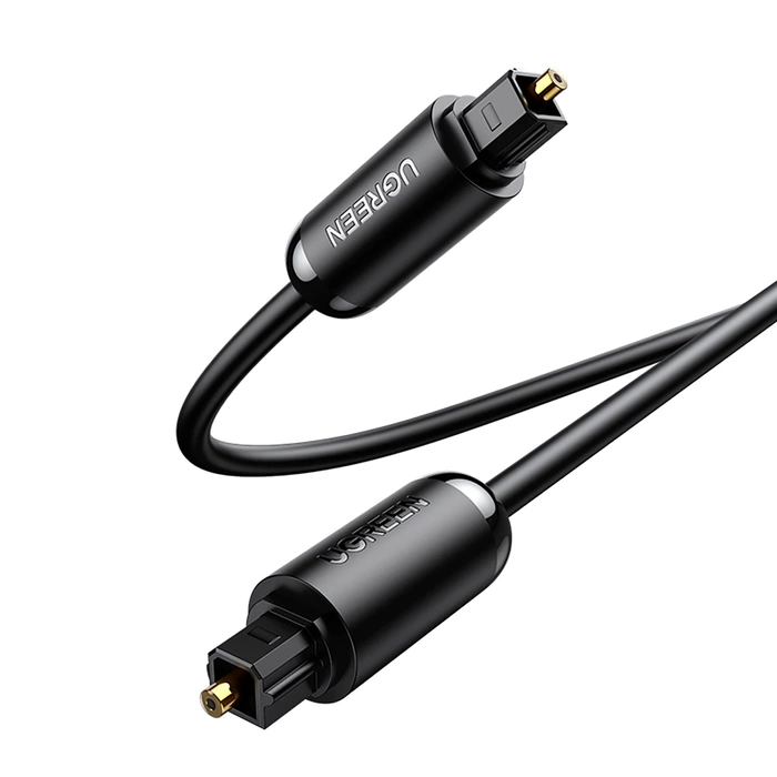 Ugreen optisches Kabel Audiokabel 2 m digitales Lichtwellenleiter Toslink SPDIF grau (70892)