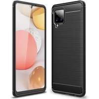 Carbon Case Flexibel Handyhülle TPU Schutzhülle für Samsung Galaxy A42 5G schwarz