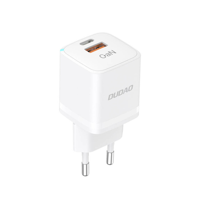 Chargeur mural GaN 33W PPS USB C/USB Dudao A13Pro - blanc