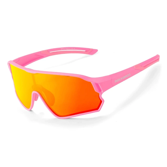 Rockbros 14110009004 photochrome Fahrradbrille für Kinder von 8 bis 14 Jahren – Pink