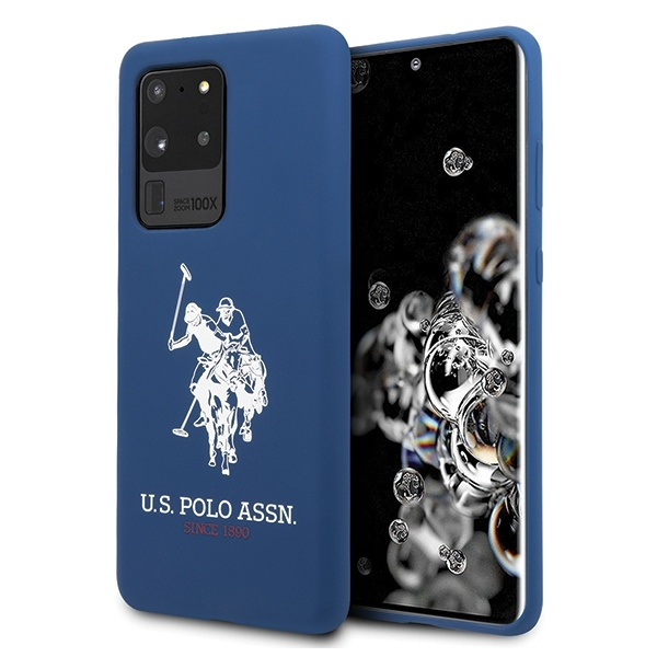 Pouzdro US POLO Samsung Galaxy S20 Ultra Silicone Collection Navy Blue Case