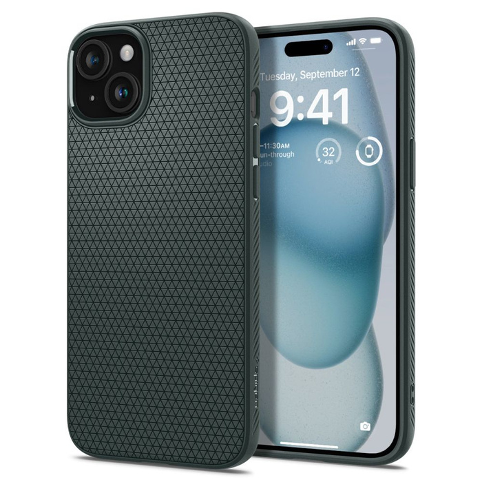 Obal Spigen Liquid Air iPhone 15 Abyss Green Case