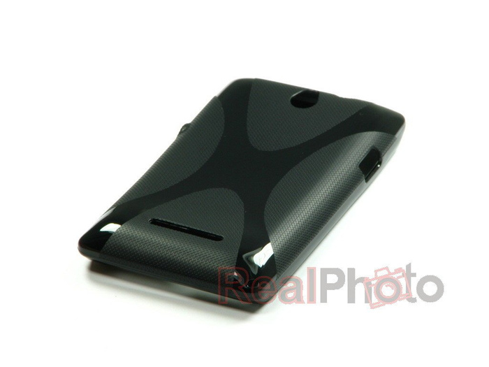 X-Line Cover Sony Xperia E Black Pouzdro Silikonový kryt