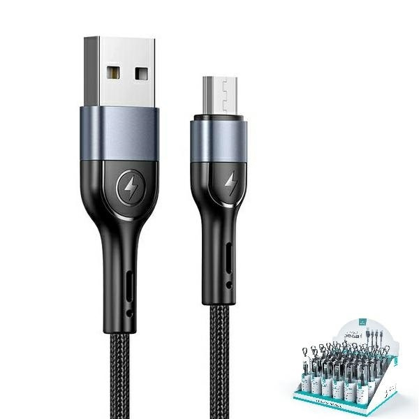 Kabel Opletený USAMS USB MicroUSB SJ450ZJ01 US-SJ450 U55 2A 1m černý