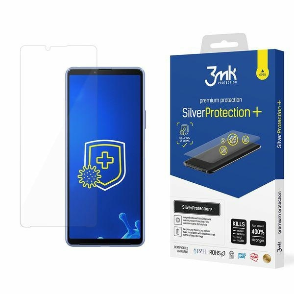 3MK Sony Xperia 10 III 5G Argento antimicrobico Protect+ Film protettivo montato su bagnato