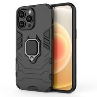 Custodia Ring Armor per iPhone 14 Pro Max cover blindata anello porta magnetico nero