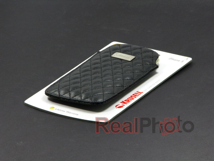 Pouzdro KRUSELL iPhone 5 5S SE Black Leather