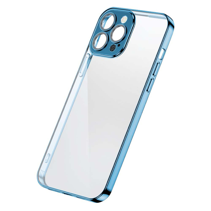 Joyroom Chery Mirror Case pouzdro kryt pro iPhone 13 pouzdro s kovovým rámečkem modré (JR-BP907 royal blue)