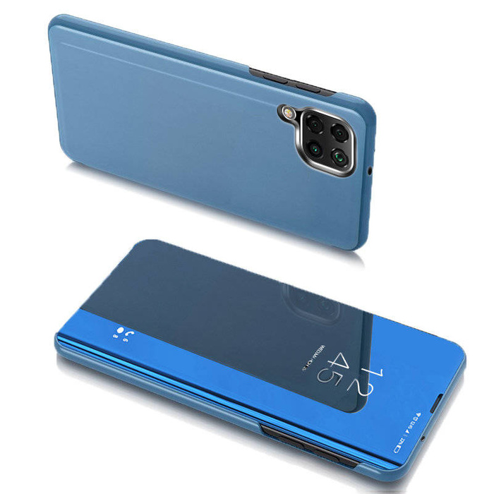 Clear View Case étui coque avec couvercle rabattable Samsung Galaxy A22 4G bleu