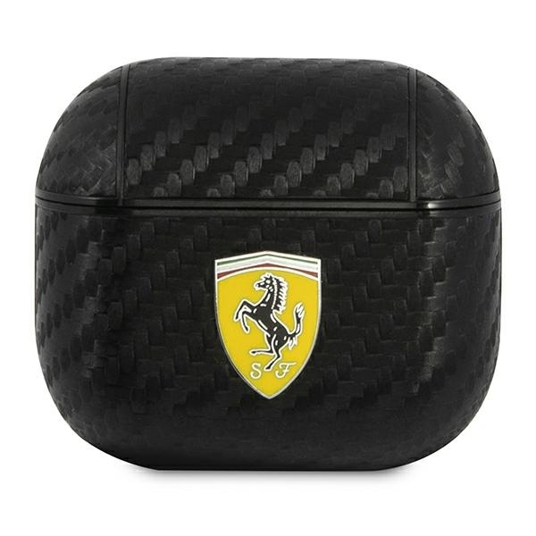 Ferrari FESA3CABK AirPods 3 cover black / black On Track PU Carbon